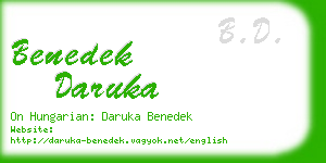 benedek daruka business card